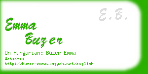 emma buzer business card